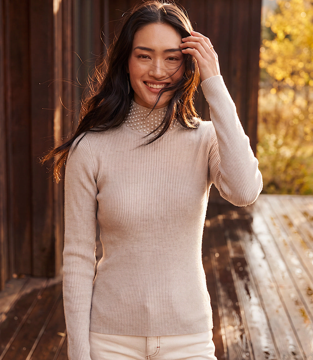 Pearl Turtleneck Sweater