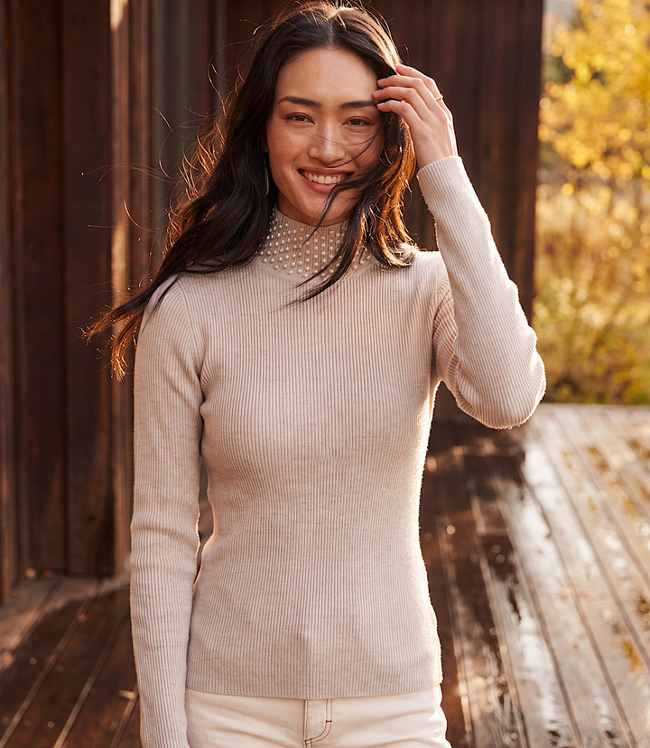 Pearl Turtleneck Sweater