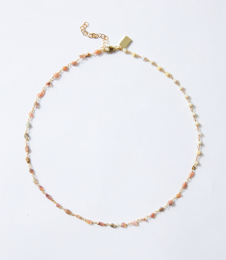 Pink Opal Beaded Necklace