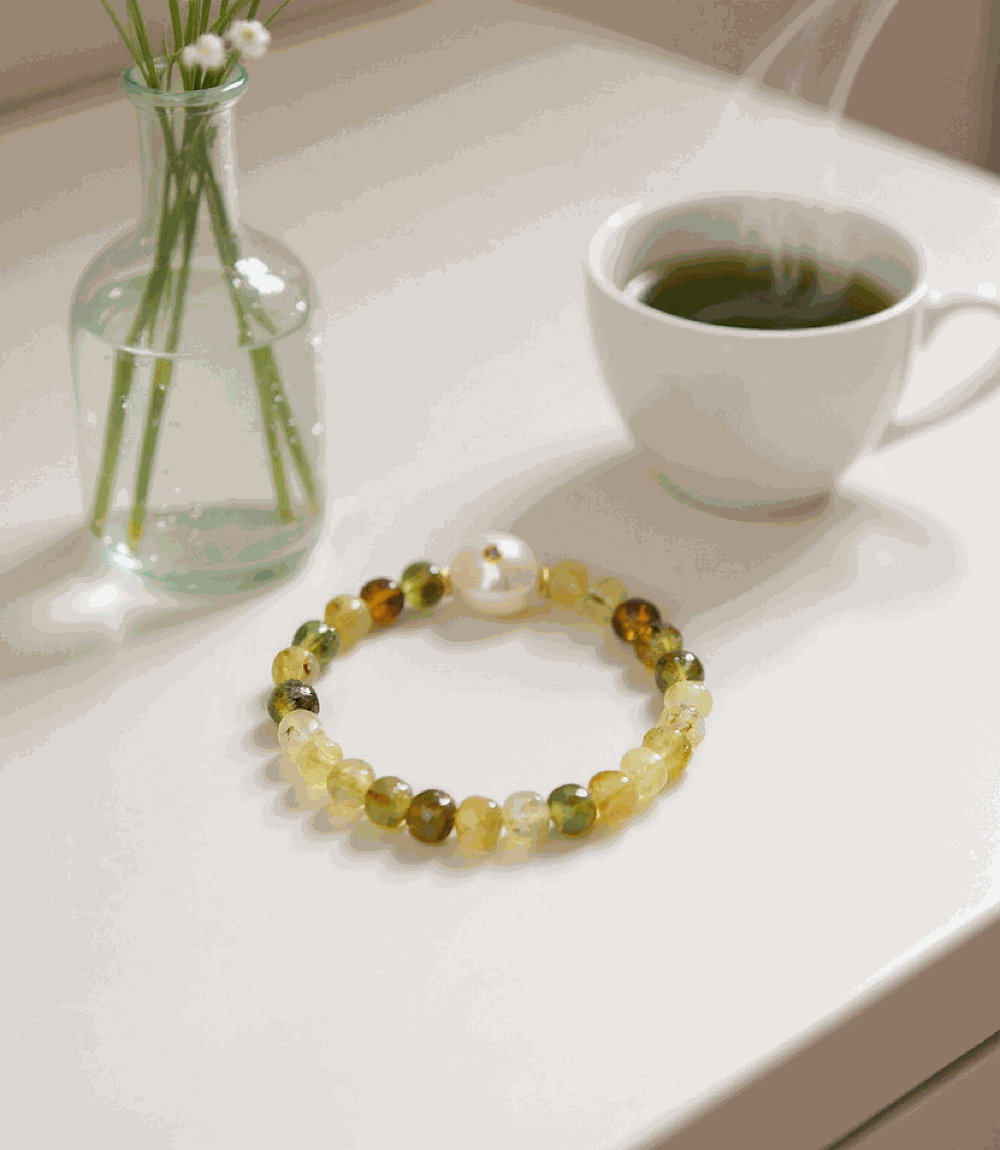 Gemstone And Pearl Bracelet
