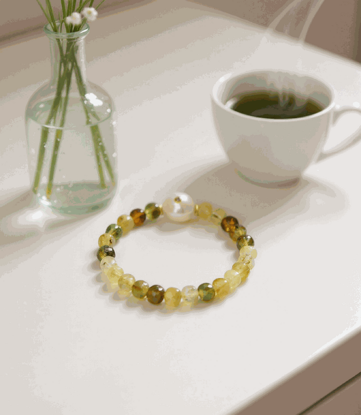 Gemstone And Pearl Bracelet