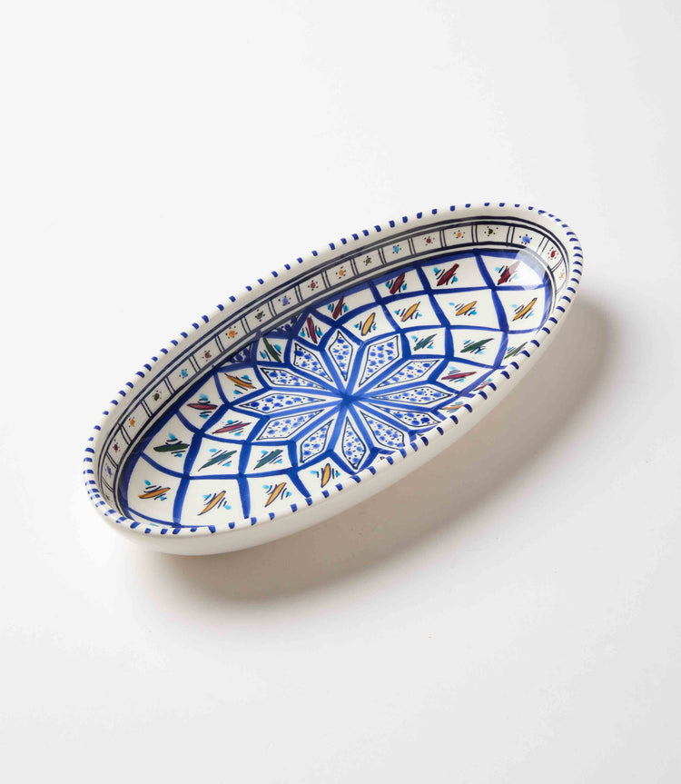 Handpainted Ceramic Oval Bowl
