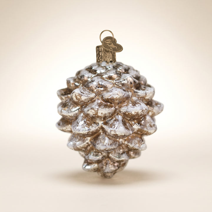Vintage Pine Cone Glass Ornament