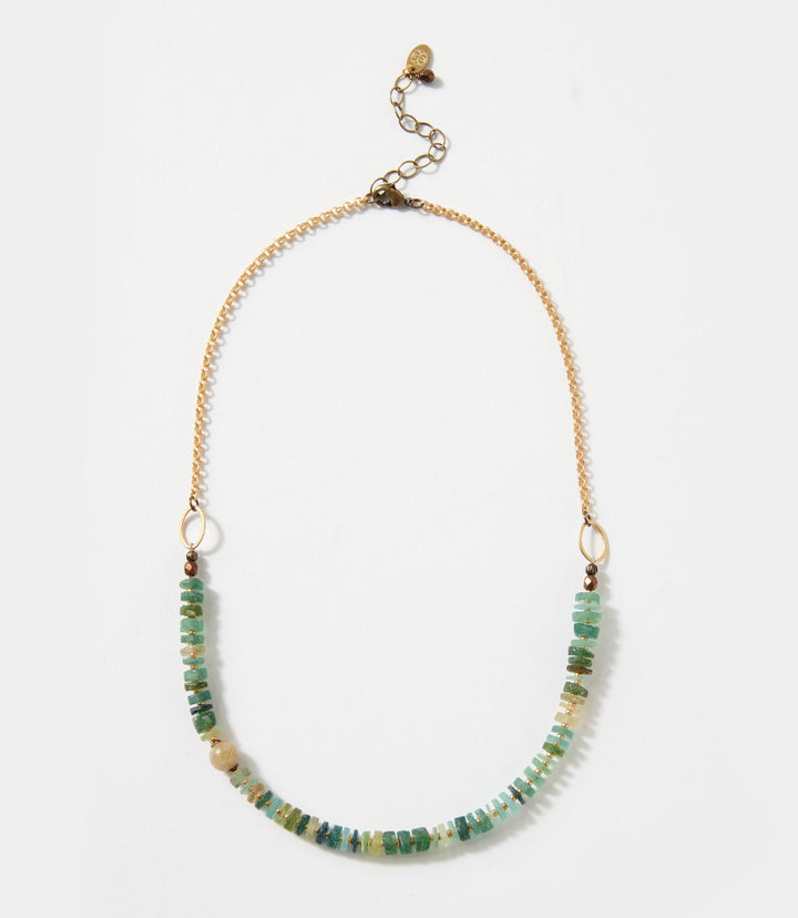 Antique Crystal And Gemstone Beaded Necklace