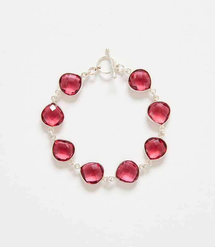 Dark Pink Amethyst Quartz Bracelet