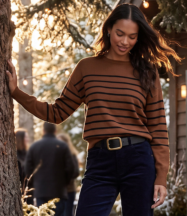 Stripe Crewneck Sweater