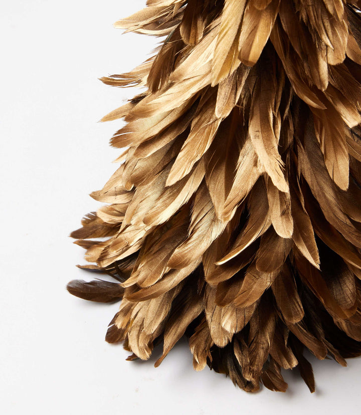 Flocked Feather Metallic Tree