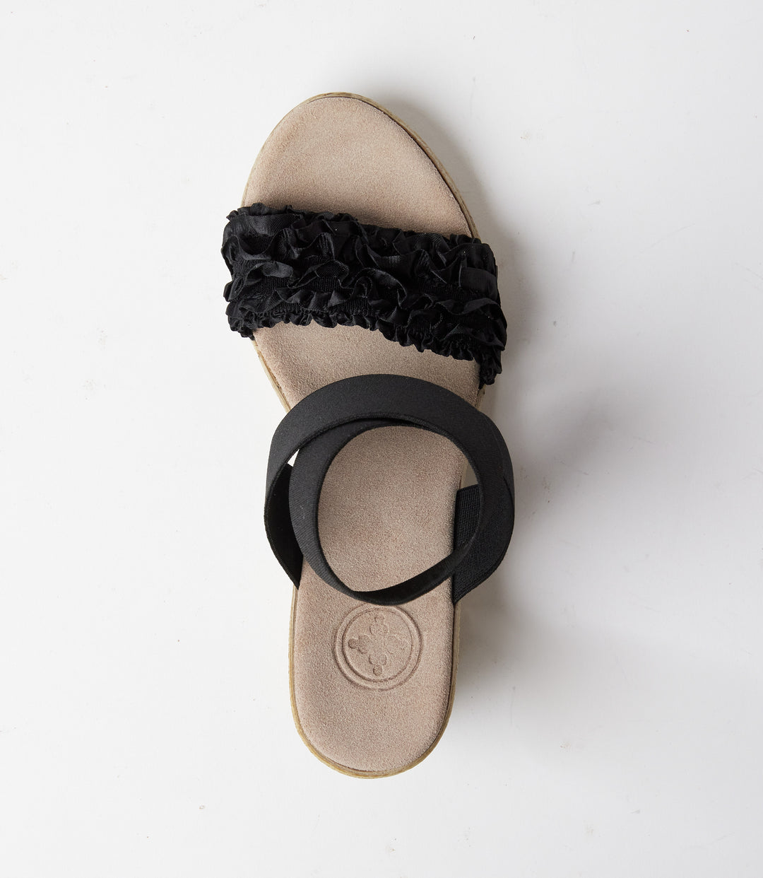 Carolina Ruffle Espadrille Wedge Sandals