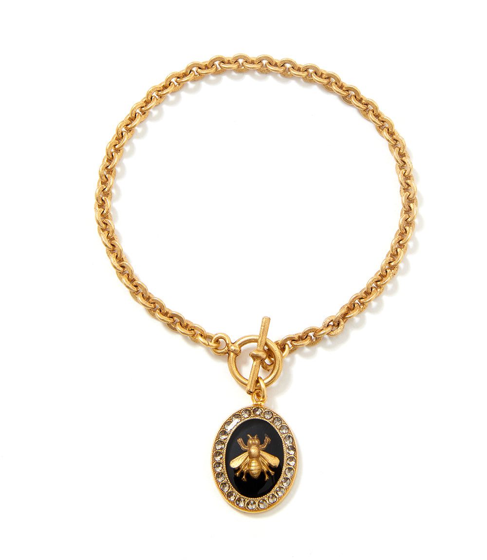 Crystal Bee Charm Bracelet