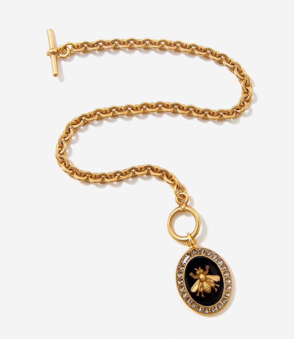 Crystal Bee Charm Bracelet