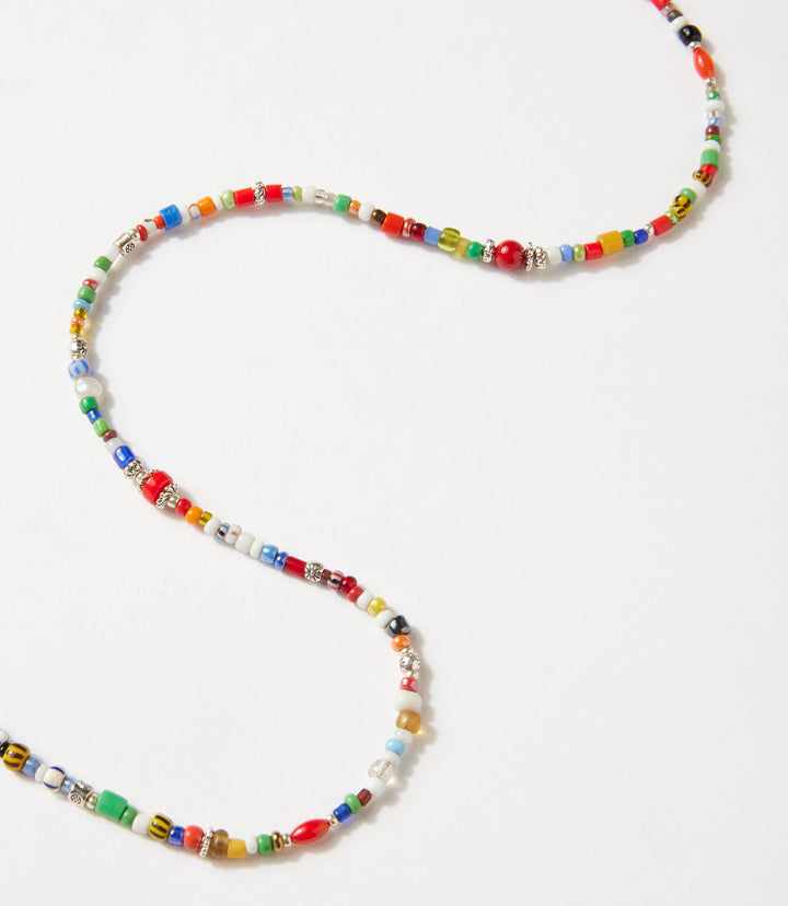African Trade Beads Necklace