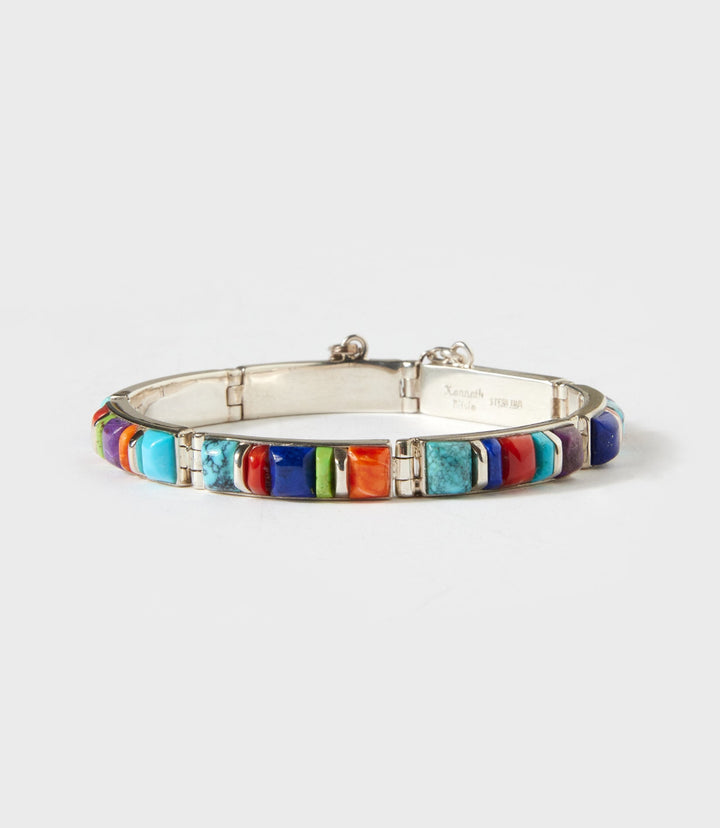 Cobblestone Turquoise And Stone Inlay Bracelet