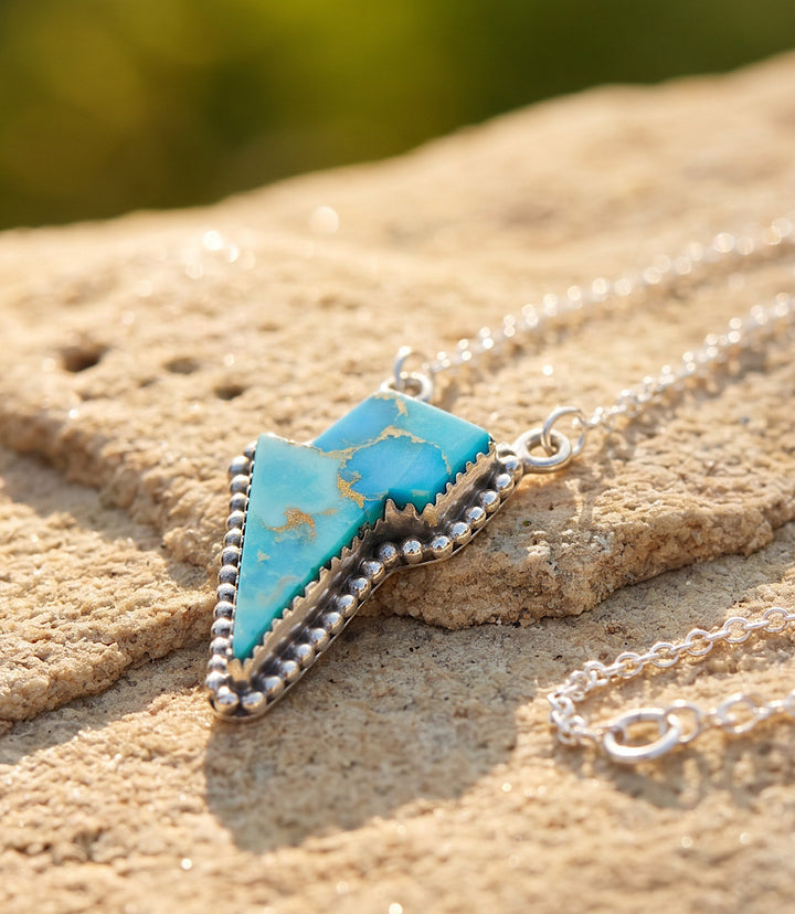 Lightning Bolt Turquoise Necklace
