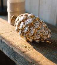 Vintage Ponderosa Pine Cone Glass Ornament