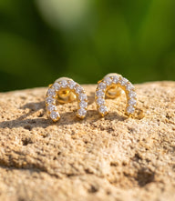 Pavé Horseshoe Earrings