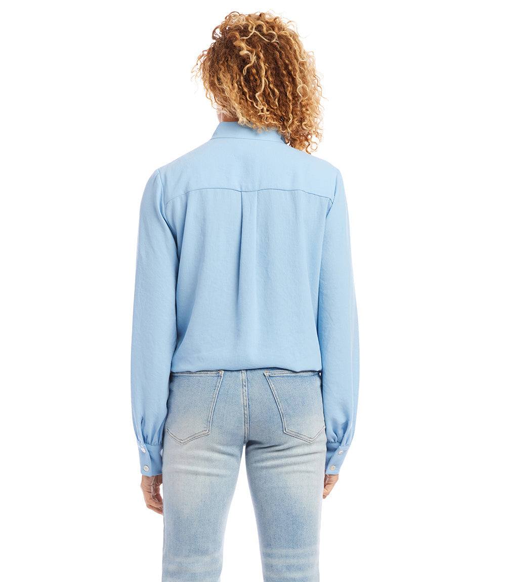 Long Sleeve Tie-Front Top