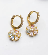 Crystal Pinwheel Earrings