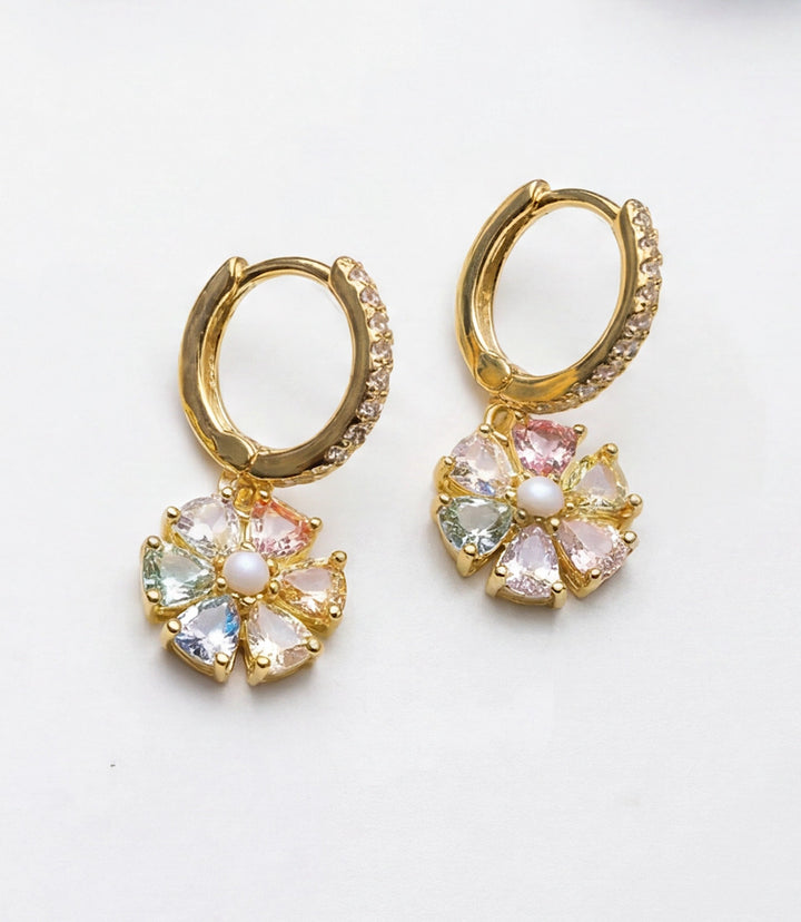 Crystal Pinwheel Earrings