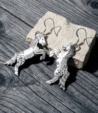 Sterling Silver Horse Earrings