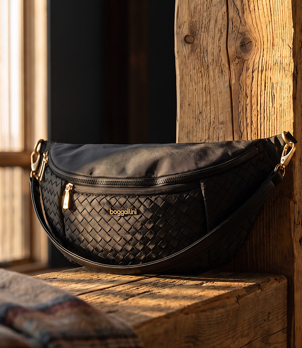 Baggalini Stanton Woven Crossbody Bag