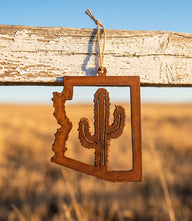 Steel Arizona Cactus Ornament