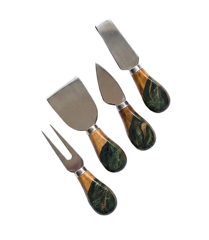 Resin Coated Wooden Cheese Knife Set