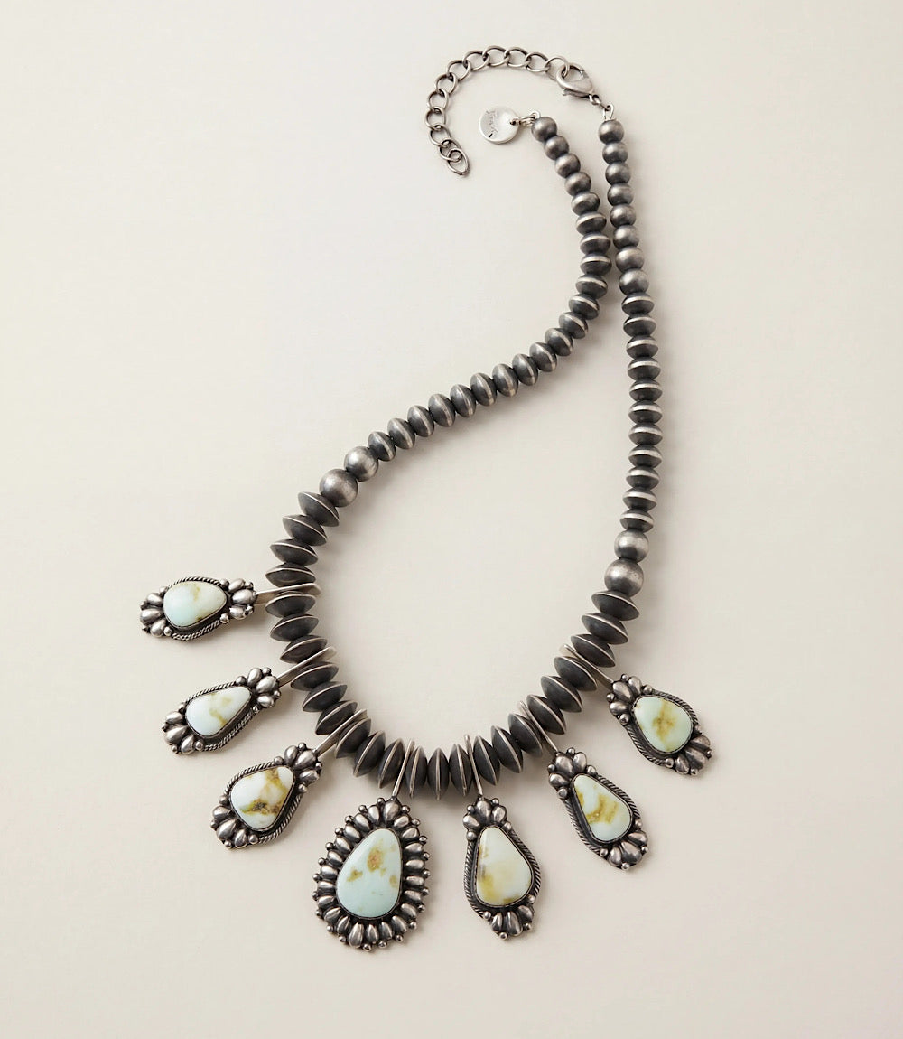 Palomino Turquoise Sterling Silver Necklace And Earring Set