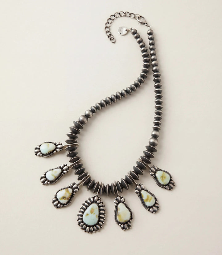 Palomino Turquoise Sterling Silver Necklace And Earring Set