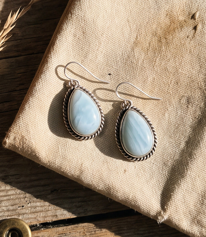 Larimar Teardrop Earrings