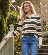 Game Day Collared Stripe Sweater
