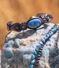 Embellished Golden Hill Turquoise Cuff Bracelet