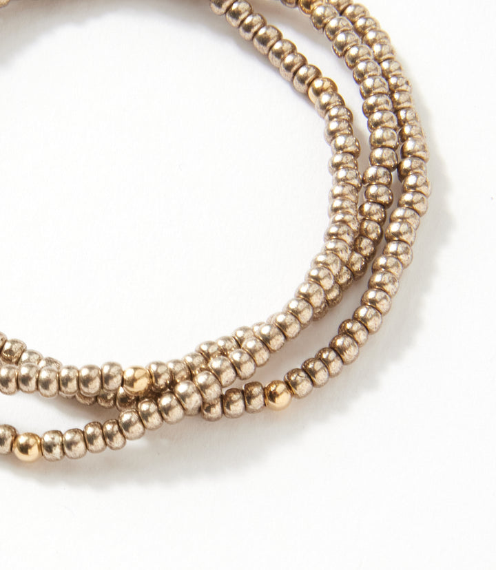 Beaded Crystal Bracelets, Set Of 3