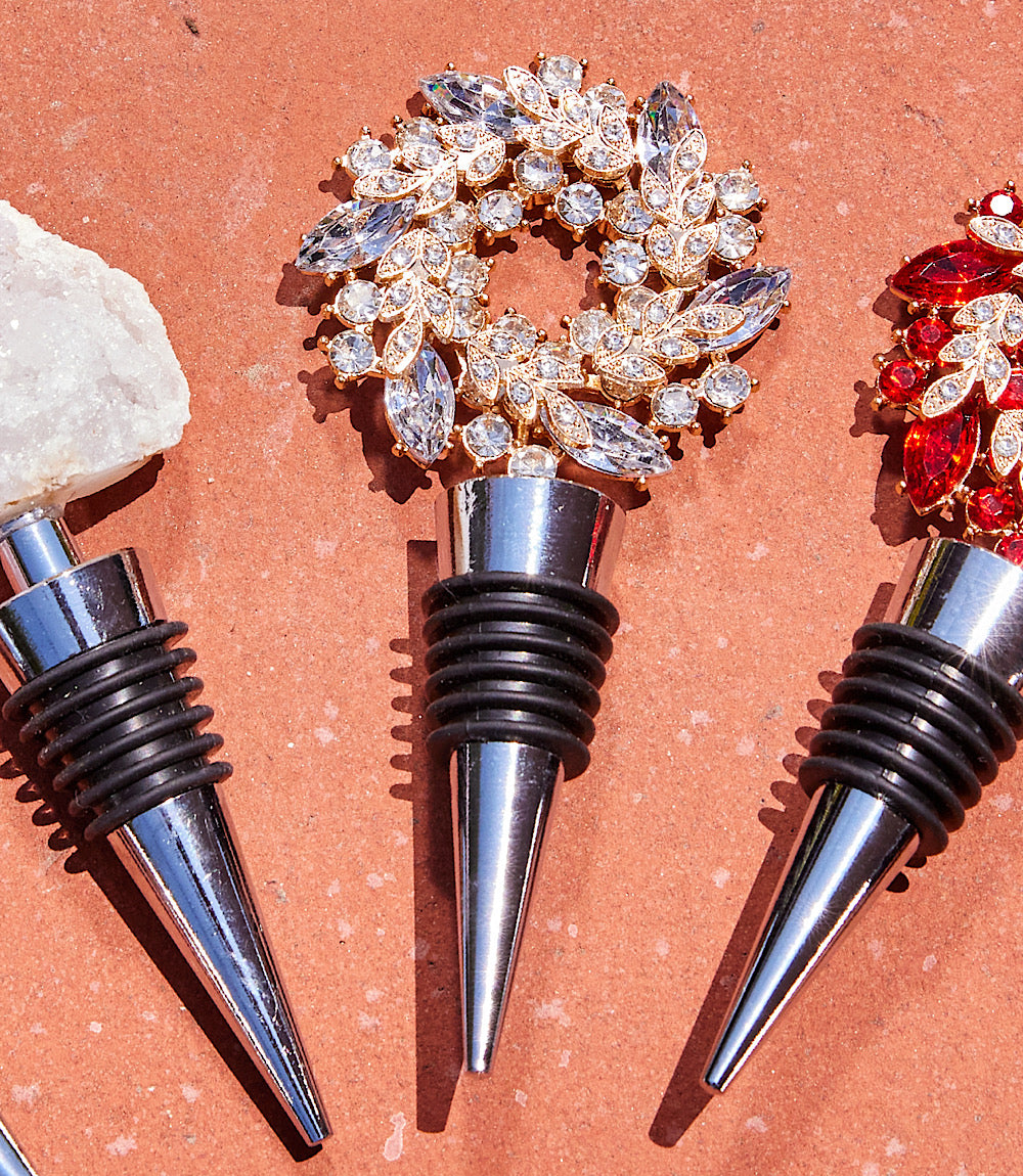 Jeweled Wreath Bottle Stopper