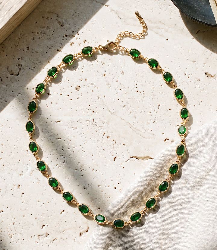 Gemstone Station Necklace