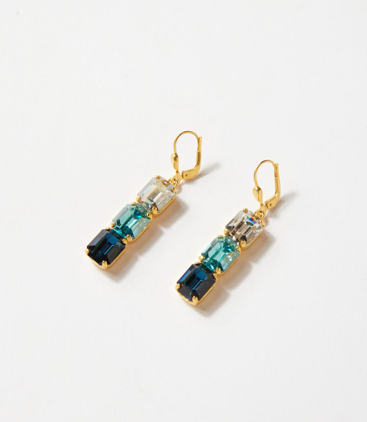 Triple Crystal Earrings