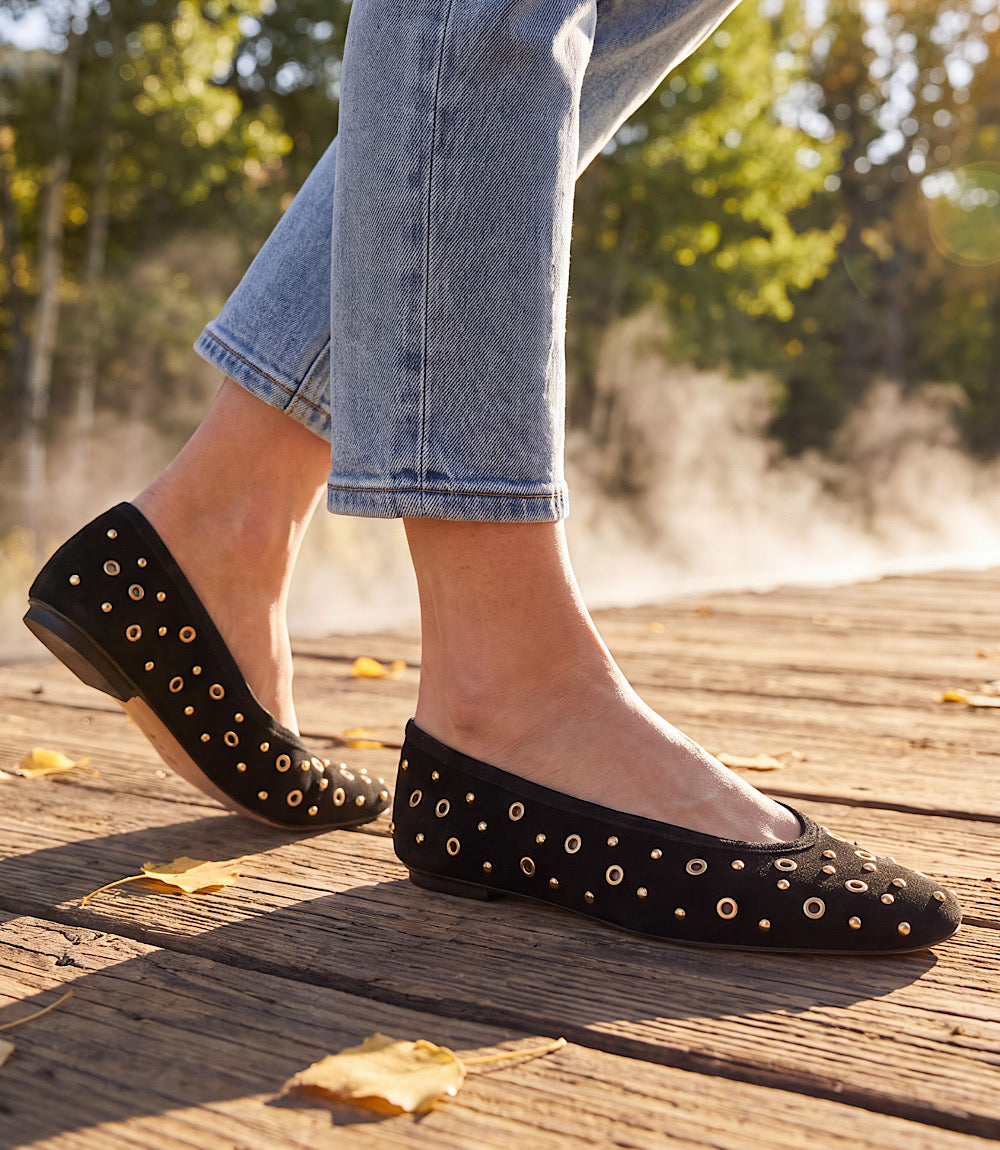 Dolce Vita Caret Stud Embellished Ballet Flats