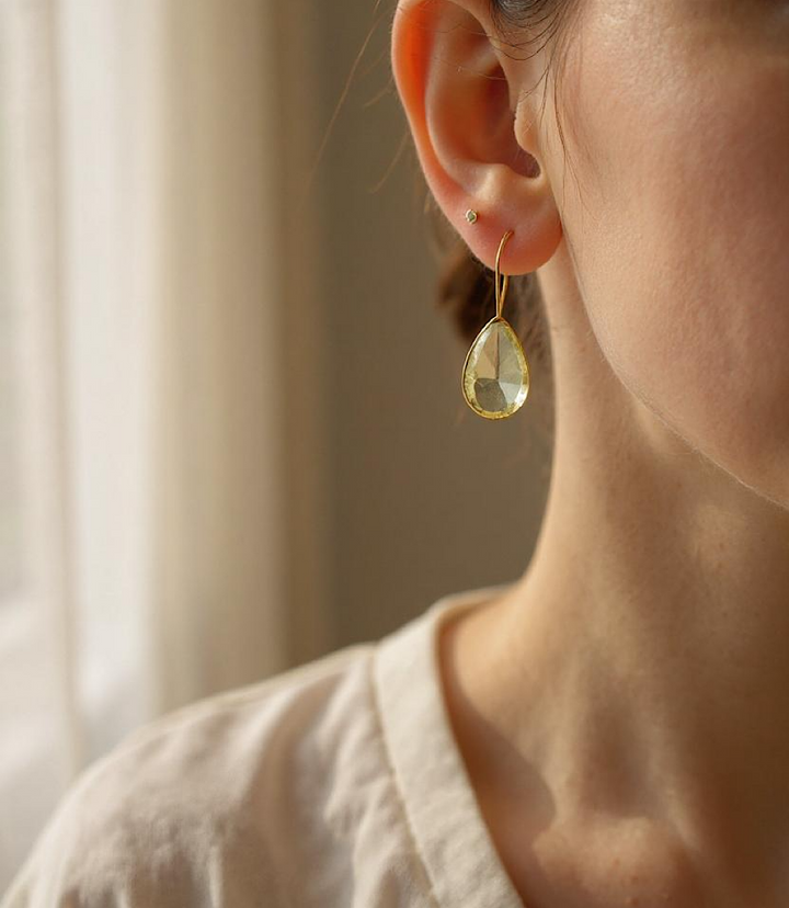 Pear Drop Gemstone Earrings
