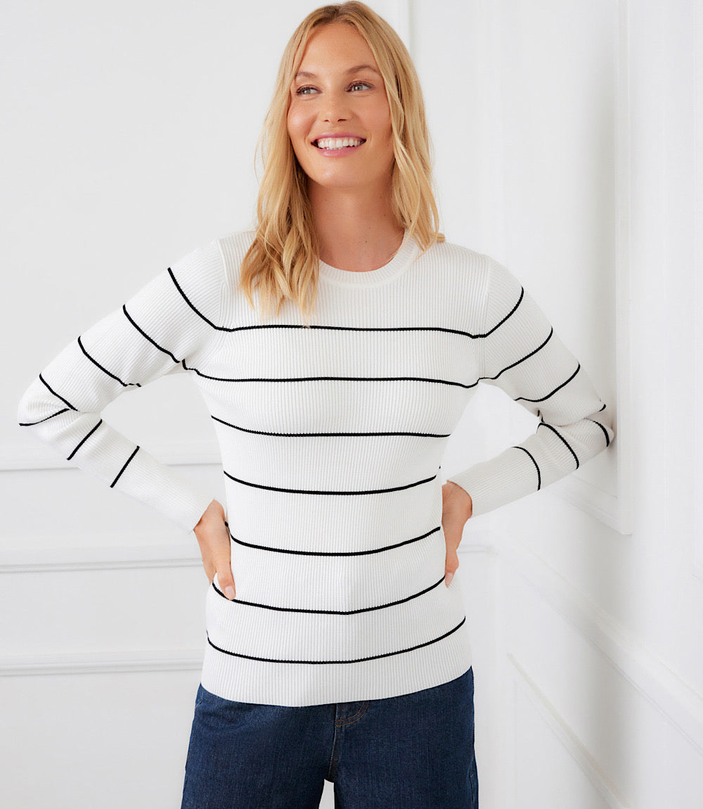 Stripe Ribbed Sweater