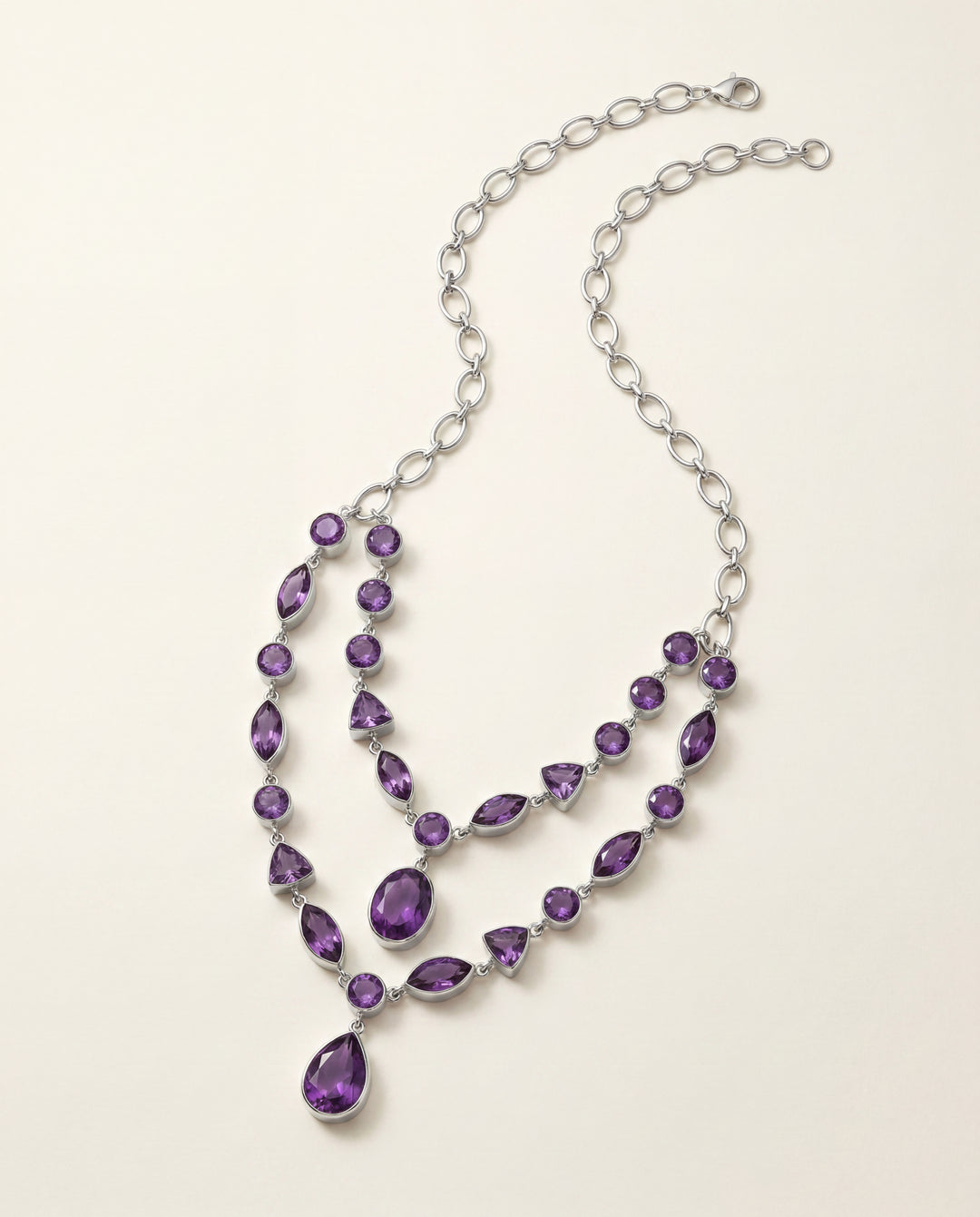 Amethyst Multi Strand Necklace