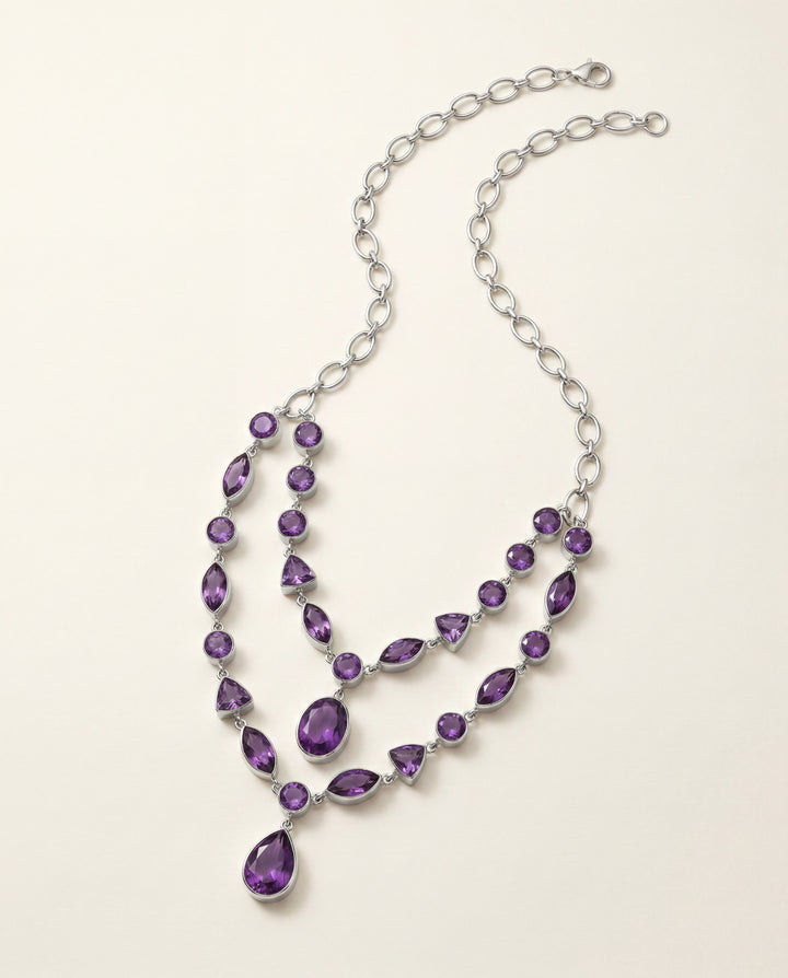 Amethyst Multi Strand Necklace
