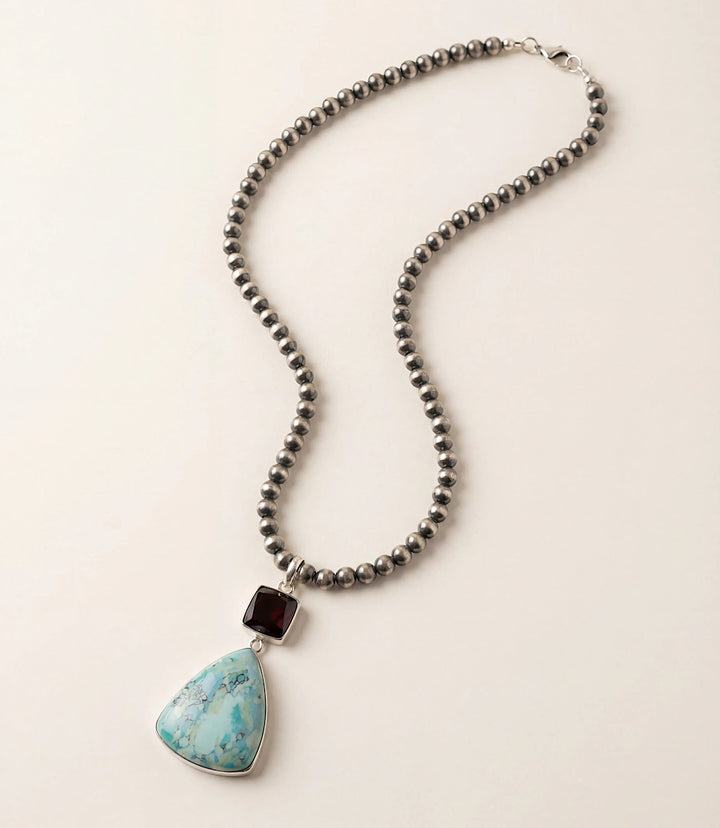 Turquoise Triangle Pendant Necklace