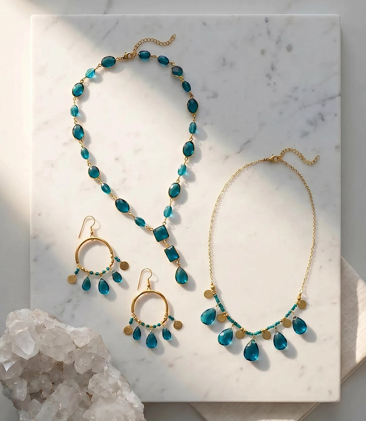 Teal Topaz Statement Necklace