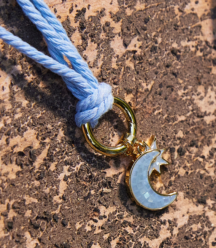 Moon And Starburst Cord Necklace