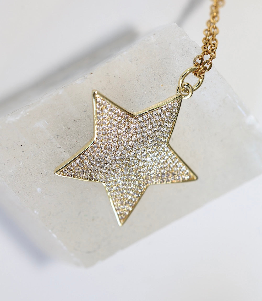 Pavé Star Pendant Necklace