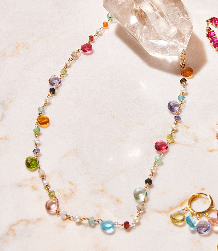 Beaded Gemstone Necklace