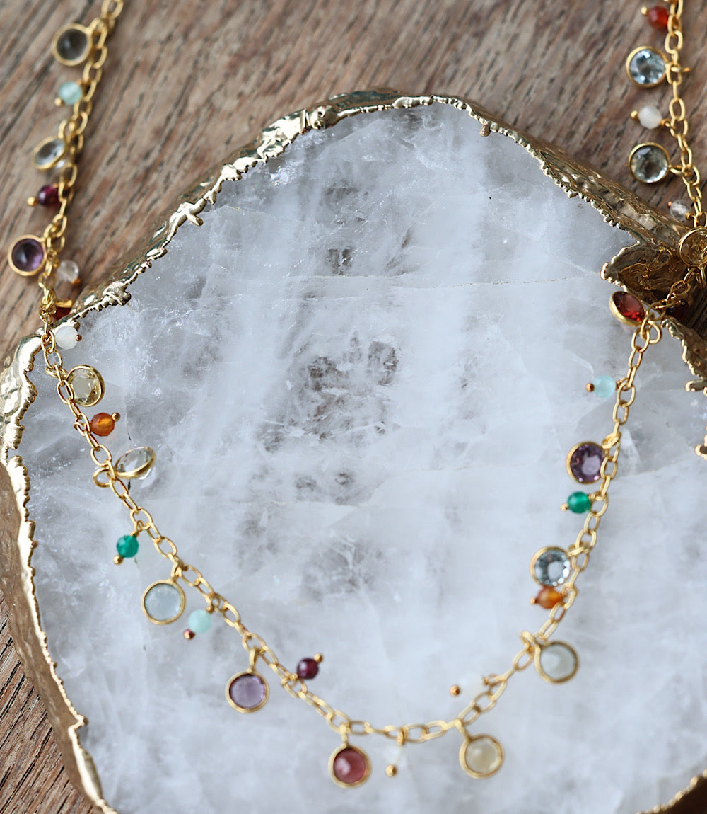 Multi Color Gemstone Necklace