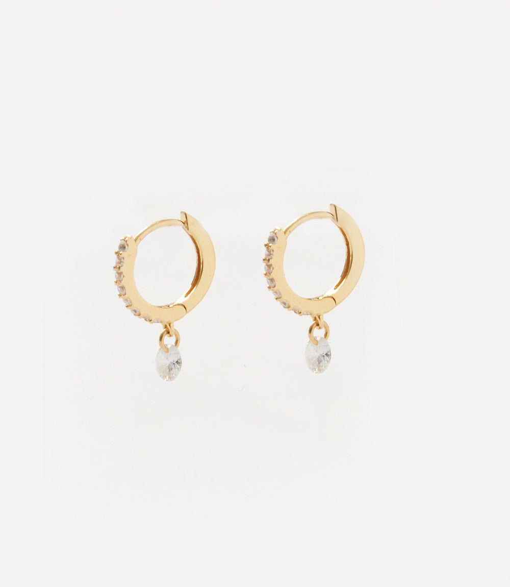 Pavé Huggie Earrings