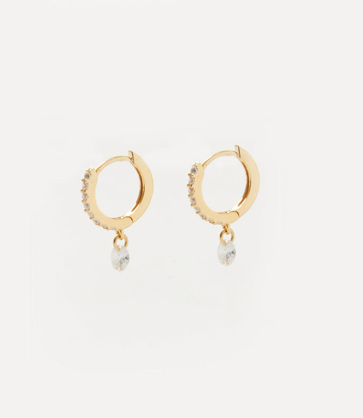 Pavé Huggie Earrings
