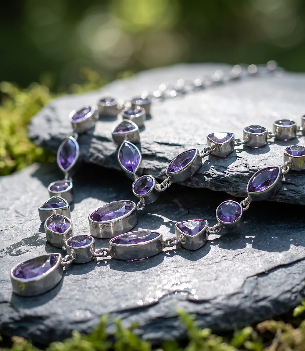 Amethyst Multi Strand Necklace