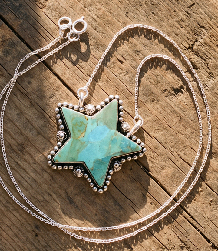 Kingman Turquoise Star Necklace